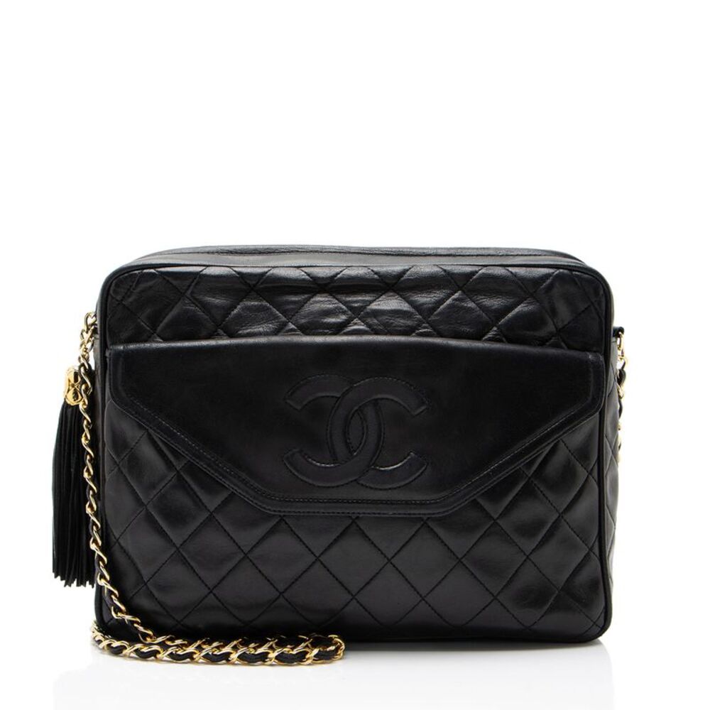 Chanel Vintage Lambskin Tassel Camera Bag